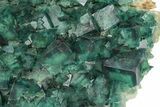Green, Fluorescent, Cubic Fluorite Crystals - Madagascar #246160-2